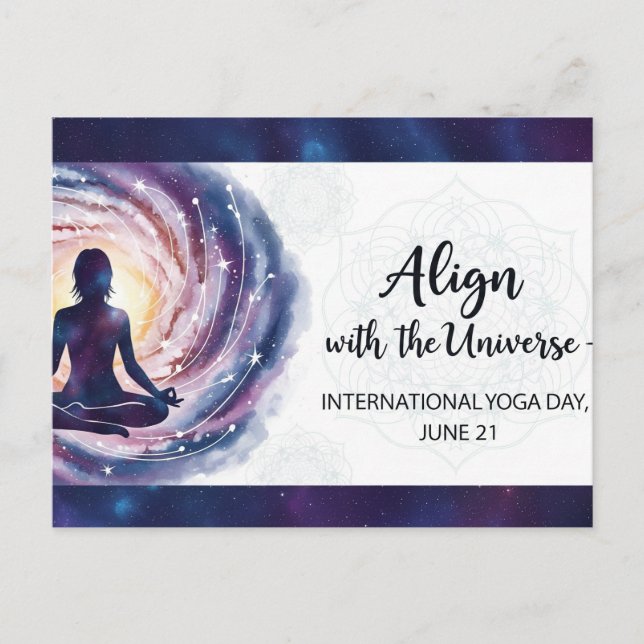 Postal Día Internacional del Yoga (Anverso)