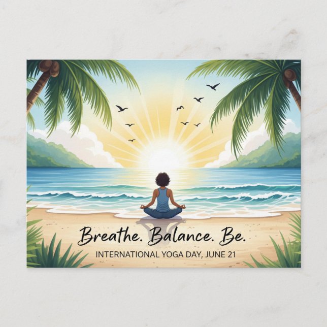Postal Día Internacional del Yoga (Anverso)