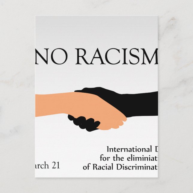 Postal Día Internacional para la Eliminación del Racismo (Anverso)