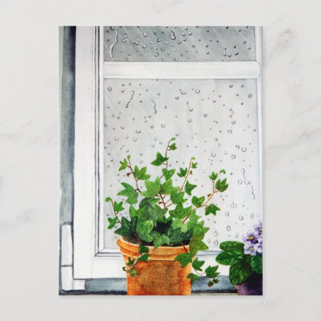 Postal Día lluvioso (Anverso)