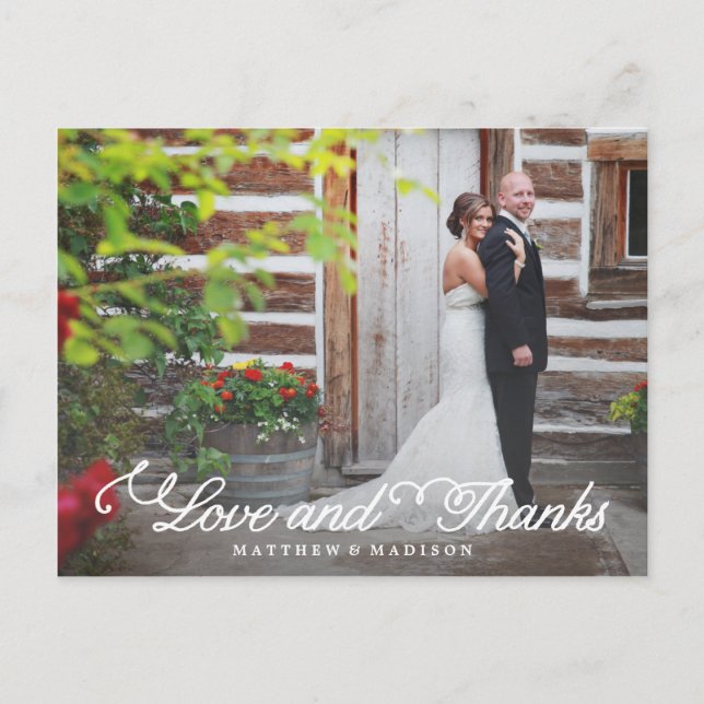 Postal Día más dulce | Boda Gracias Postcard (Anverso)