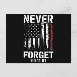 Postal Día Memorial Nunca Olvides el 11 de Septiembre de 