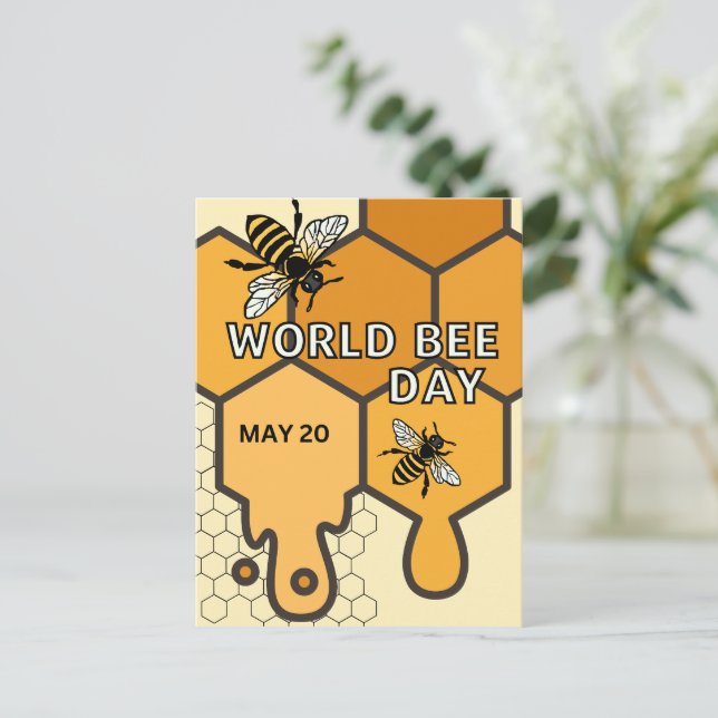 Postal Día Mundial de la Abeja (Anverso de pie)
