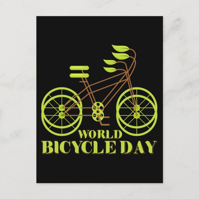 Postal Día Mundial de la Bicicleta (Anverso)