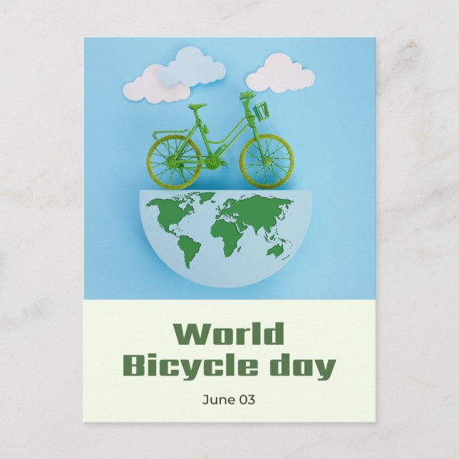 Postal Día Mundial de la Bicicleta (Anverso)