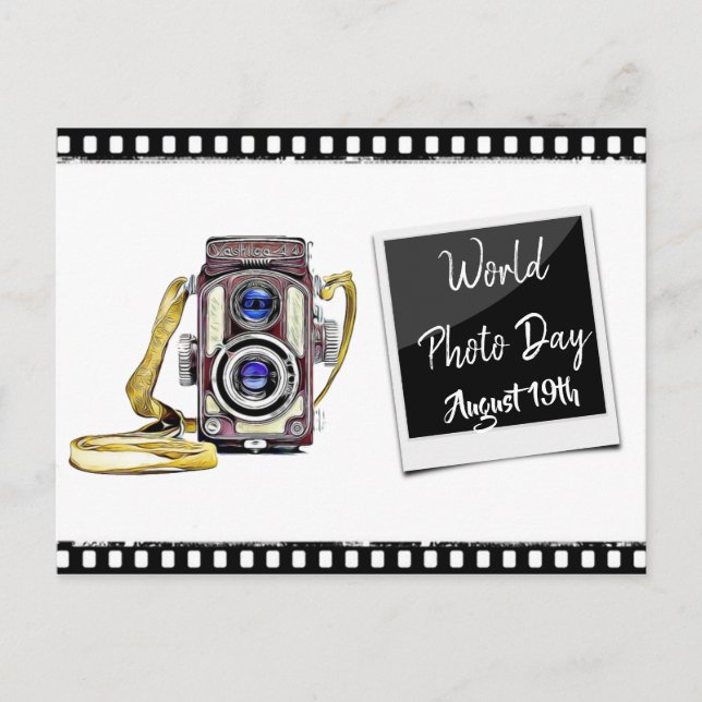 Postal Día Mundial de la Foto 19 de Agosto Postcard (Anverso)
