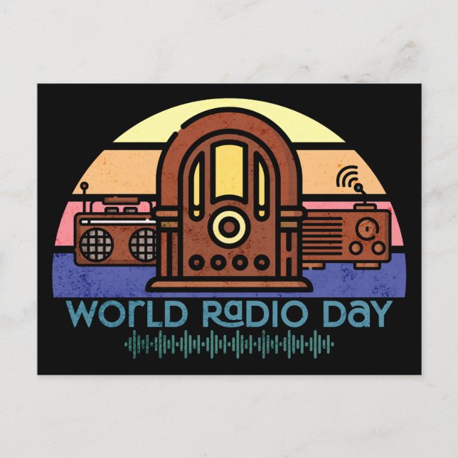 Postal Día Mundial de la Radio Retro (Anverso)