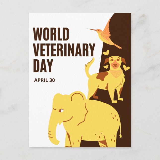 Postal Día Mundial de la Veterinaria (Anverso)