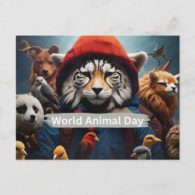 Postal Día Mundial de los Animales (Anverso)