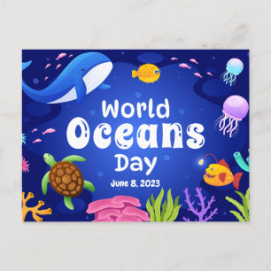 Postal Día Mundial de los Océanos 8 de junio de 2023 Turt