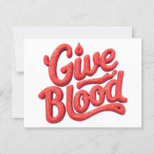 Postal Día Mundial del Donante de Sangre - Glossy Blood D