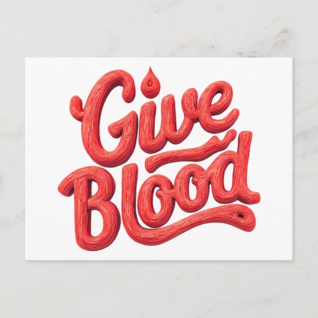 Postal Día Mundial del Donante de Sangre - Glossy Blood D (Anverso)