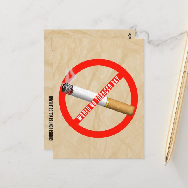 Postal Día Mundial sin Tabaco (Anverso/Reverso In Situ)