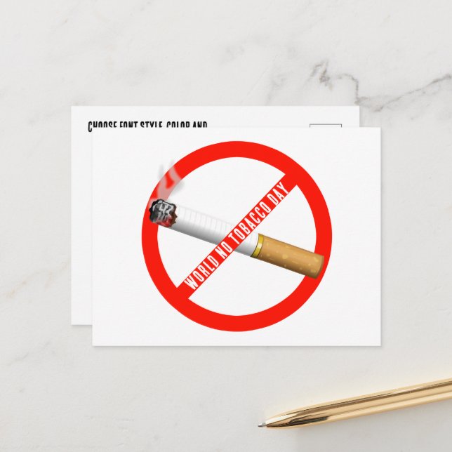 Postal Día Mundial sin Tabaco (Anverso/Reverso In Situ)