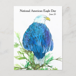 Postal Día Nacional Americano del Águila 20 de Junio Vida