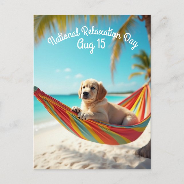 Postal Día Nacional de Relajación (Anverso)