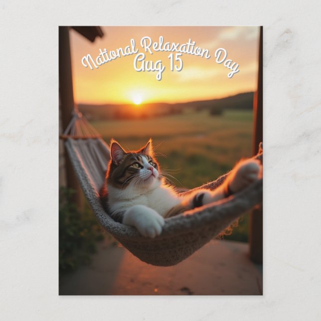 Postal Día Nacional de Relajación (Anverso)