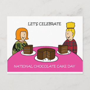 Postal Día Nacional del Pastel de Chocolate 27 de enero