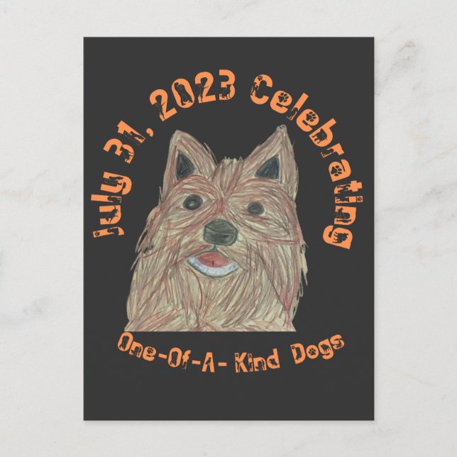 Postal Día Nacional del Perro que celebra a los cachorros (Anverso)