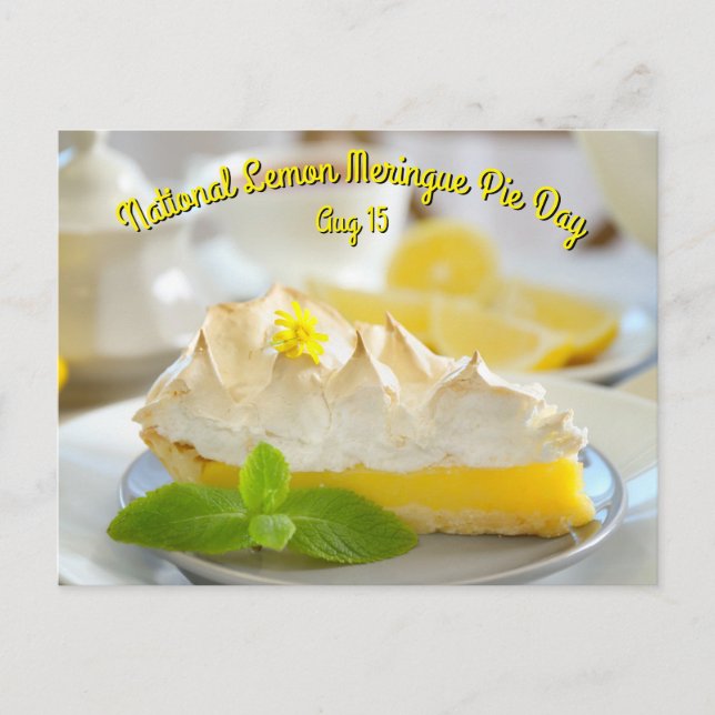 Postal Día Nacional del Pie de Meringue de Limón (Anverso)