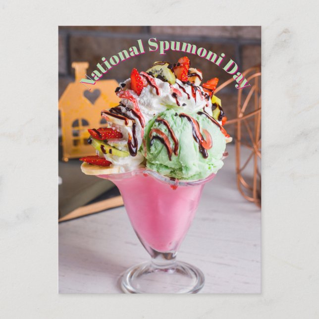 Postal Día Nacional del Spumoni (Anverso)