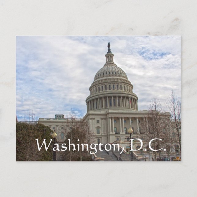 Postal Día nublado en el Capitolio (Anverso)