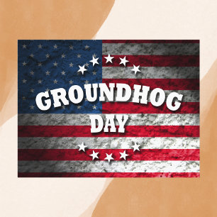 Postal Día Patriótico de la Groundhog