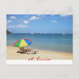 Postal día perfecto e ideal en el paraíso, St Lucia