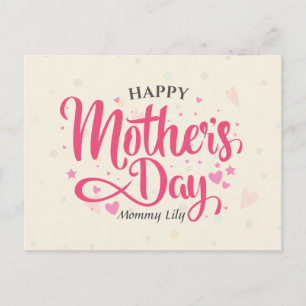 Postal Día personalizado de la madre Personalizado   Tarj