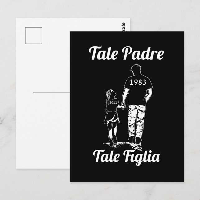 Postal Día Personalizado Del Padre Y La Hija Llaman A Los (Anverso / Reverso)
