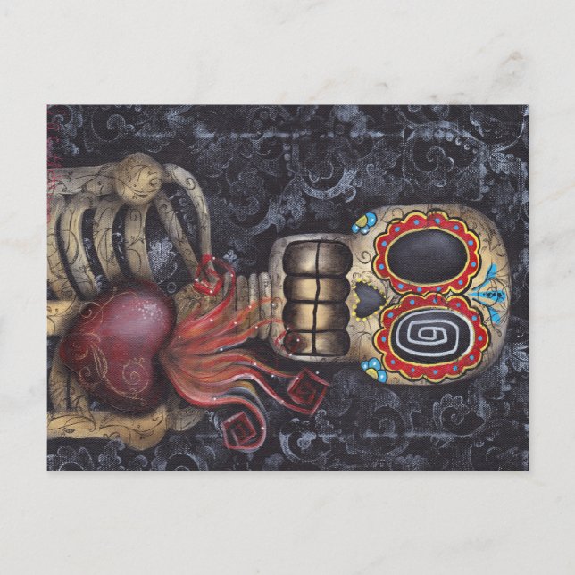 Postal Día sagrado del corazón de los muertos (Anverso)