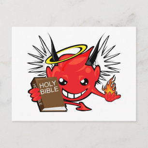 Postal diablo/cara del ángel