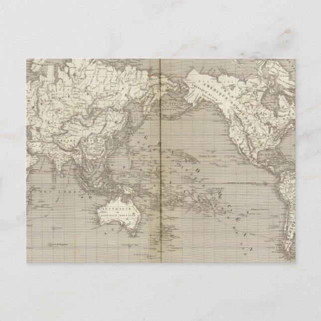 Postal Diagrama de planisfera del sistema solar (Anverso)