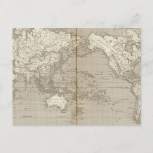 Postal Diagrama de planisfera del sistema solar