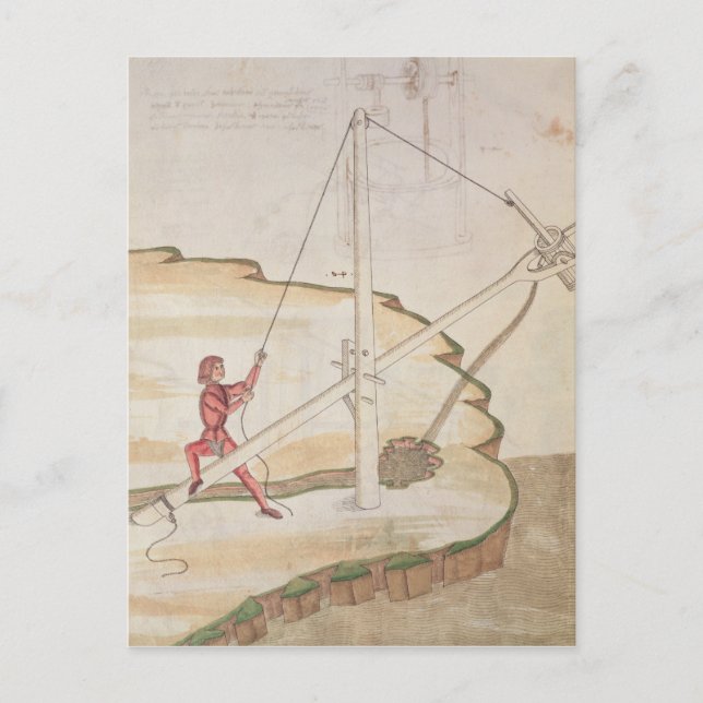 Postal Diagrama de un método de abastecimiento de agua (Anverso)