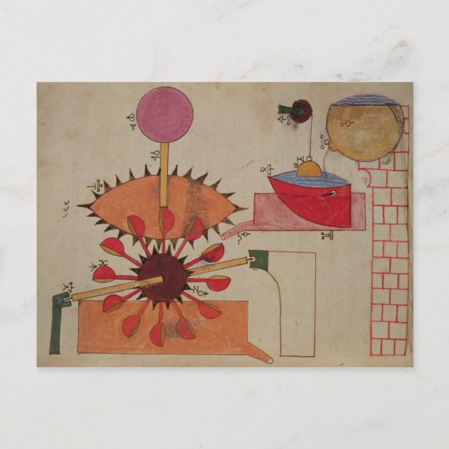 Postal Diagrama de un sistema de bombeo de agua en un (Anverso)