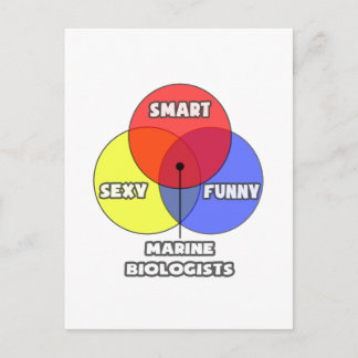 Postal Diagrama de Venn.. Biólogos Marinos