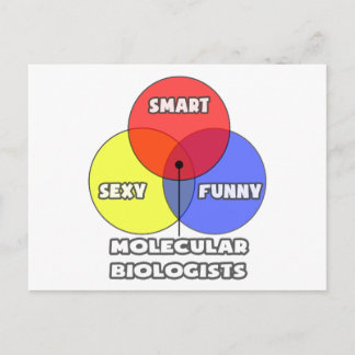 Postal Diagrama de Venn.. Biólogos moleculares