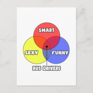 Postal Diagrama de Venn.. Conductores de bus