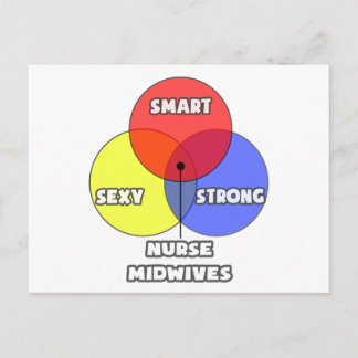 Postal Diagrama de Venn.. Enfermeras Comadronas