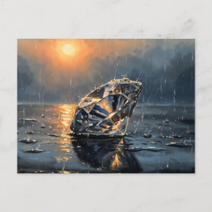 Postal Diamante Húmedo - Arte Melancólico al Estilo Impre