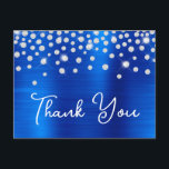 Postal Diamantes de imitación Royal Blue 21st Birthday Gr<br><div class="desc">Crea tu propia celebración de 21 años gracias a las postales. Gemas diamante de imitación brillantes de plata grisácea emparejadas con un brillante Relieve metalizado azul oscuro real. Personalizar los estilos de letra para crear tu propio diseño de postal para su celebración especial.</div>