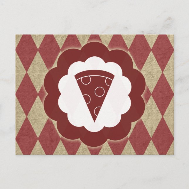 Postal diamantes de pizza (Anverso)