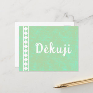 Postal Diamantes en checo gracias