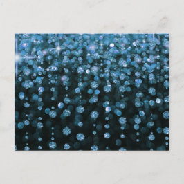 Postal Diamantes Purpurinas azules