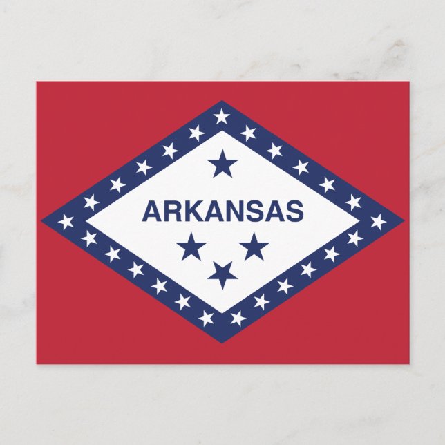 Postal Diamantes y estrellas de la bandera de Arkansas (Anverso)