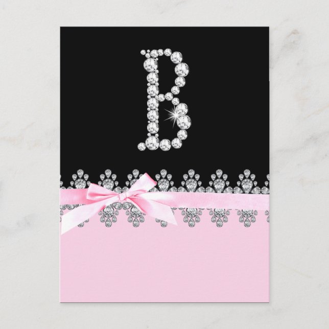 Postal Diamond Delilah Inicial: B (Anverso)