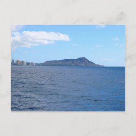 Postal Diamond Head y horizonte de Waikiki desde el Pacíf