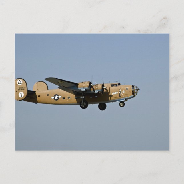 Postal Diamond Lil B-24 Bomber, aterrizando en Oshkosh, (Anverso)