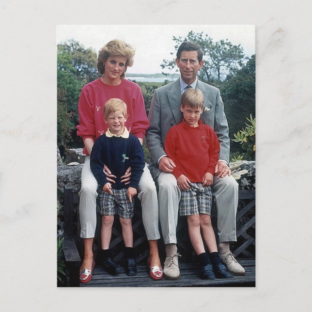 Postal Diana Charles William Harry 1989 (Anverso)
